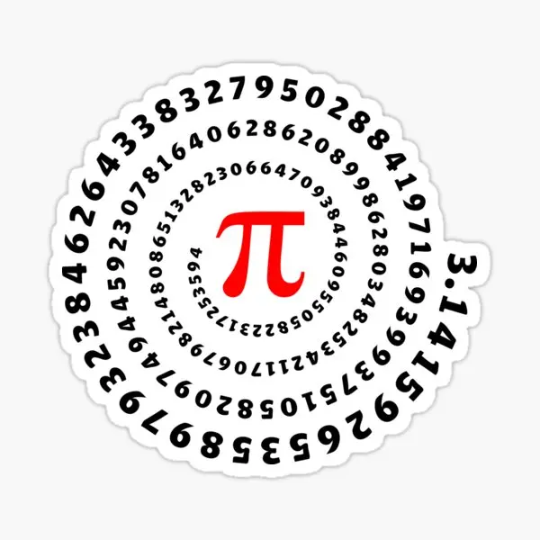 

Pi Spiral Science Mathematics Mat 5PCS Car Stickers for Stickers Water Bottles Motorcycle Bumper Cartoon Window Room Kid Decor