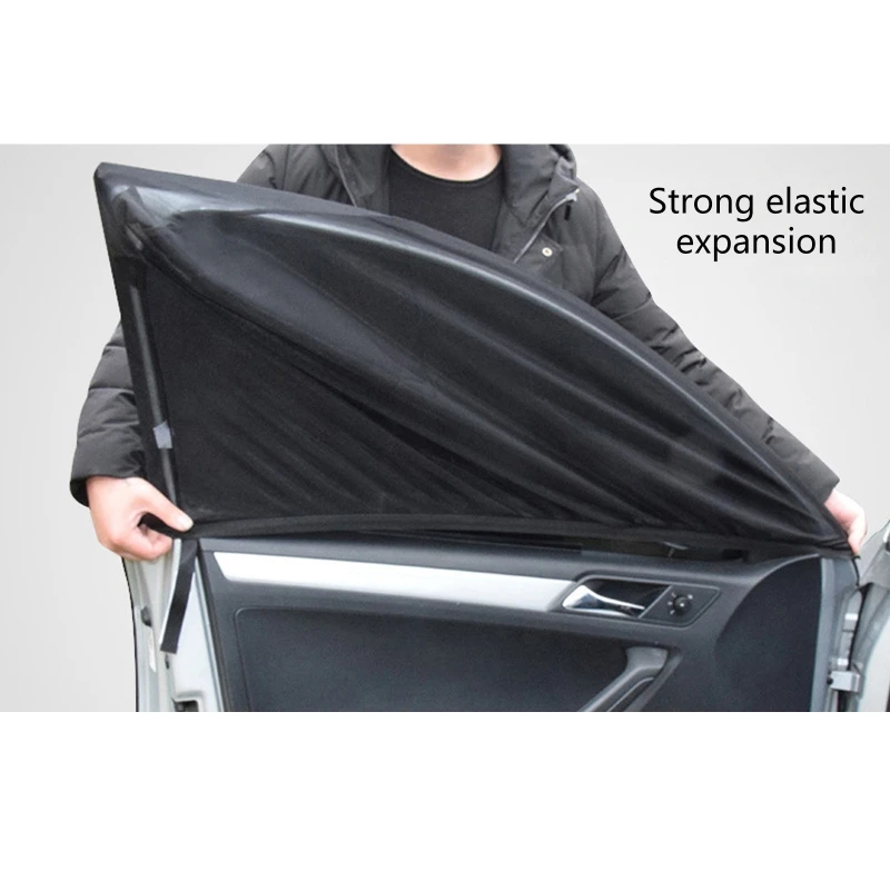 

2x Car Window Shade Front Rear Sidewindow Sunshade Blocks Sun Glare and UV Rays Breathable Black Mesh Higher Privacy