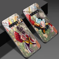 one punch man anime tempered glass case for samsung galaxy s20 fe s21 ultra shockproof cover for galaxy note 20 10 9 plus funda