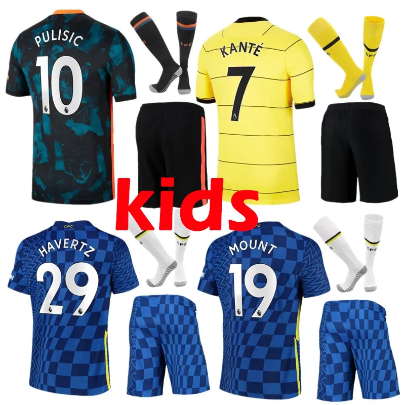 

2022 Chelseaes Jerseys adult Children custom sale sock 2022 KANTÉ MOUNT CHE PULISIC men Kids kit football shirt