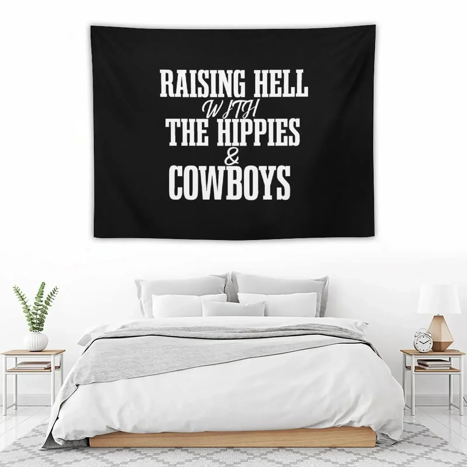 Raising Hell With the Hippies and Cowboys SHIRT Коди Джинкс тур Гобелен Декоративные картины Аниме