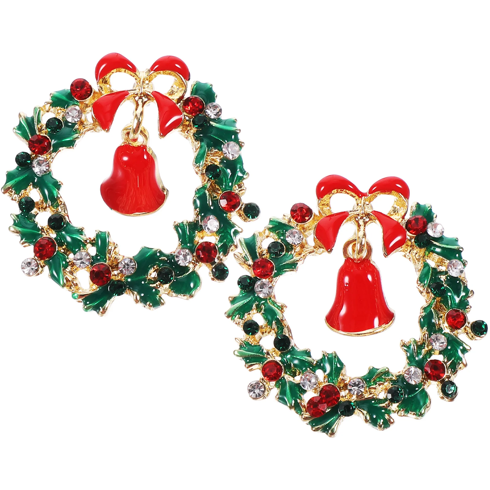 

Earring Christmas Earrings Studs Small Diamond Xmas Women Dangle Alloy Wreath Miss