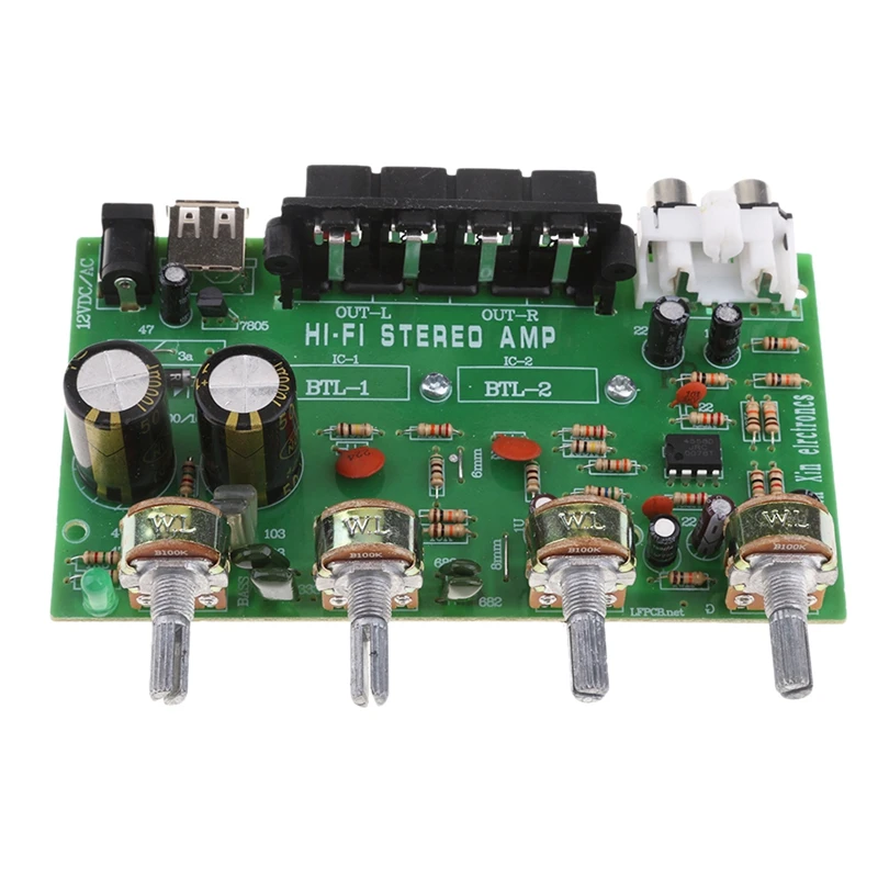 

Stereo Amplifier Board DX0409 Universal Dual Channel Digital Power Audio Stereo Amplifier Board DC 12V