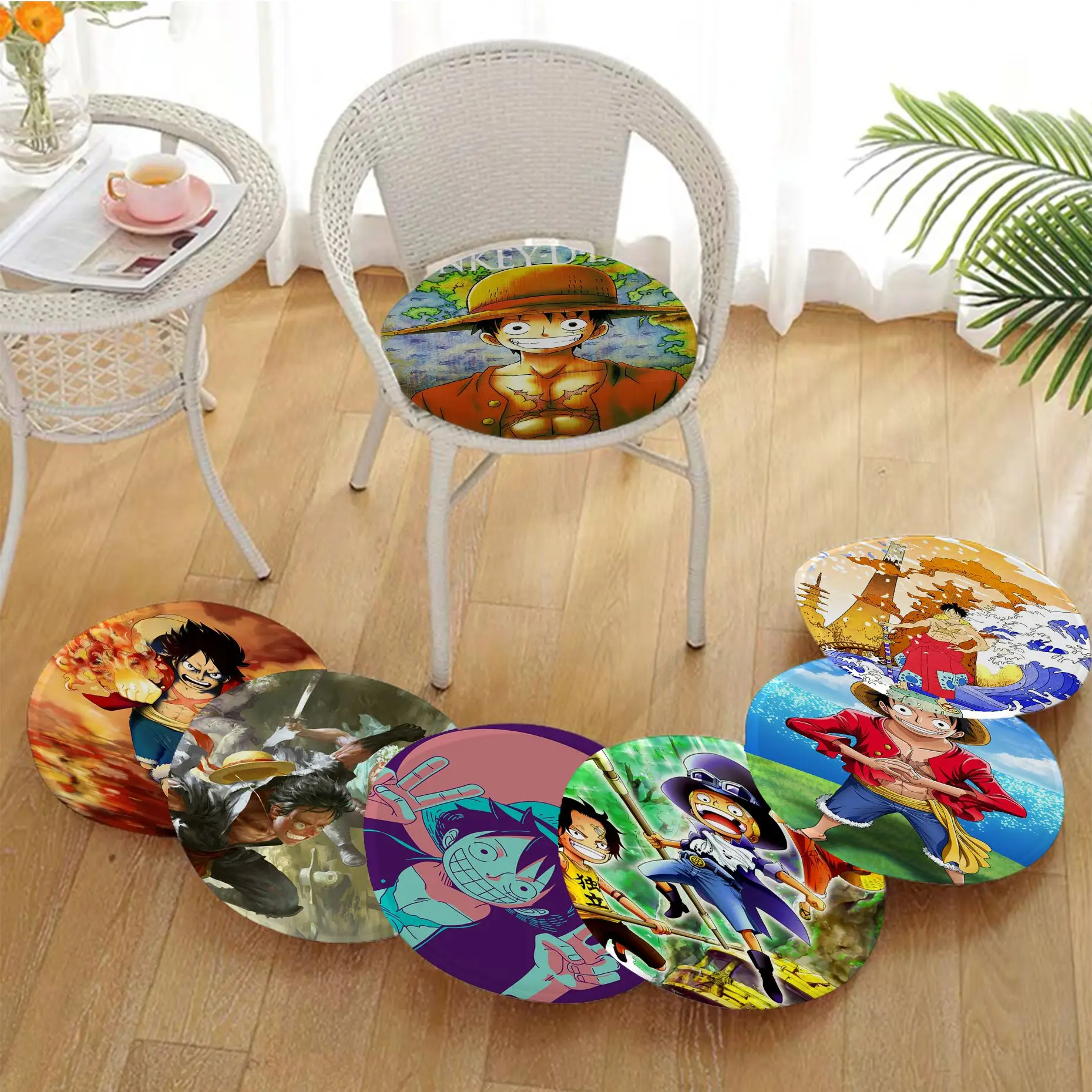 

BANDAI One Piece Luffy Simplicity Multi-Color Seat Pad Household Cushion Soft Plush Chair Mat Winter Bar Cushions Home Decor