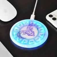 magic constellation wireless charger 15w desk quick charging pad android phones for xiaomi mi 9 fast charger with led light