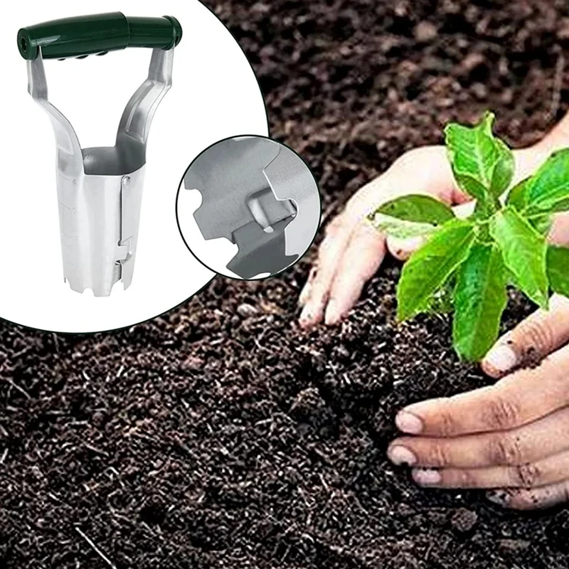 

HOT SALE Automatic Transplanter Garden Hand Bulb Planter Tool With Depth Mark Soil Release Planting Tool For Digging Hole Seed