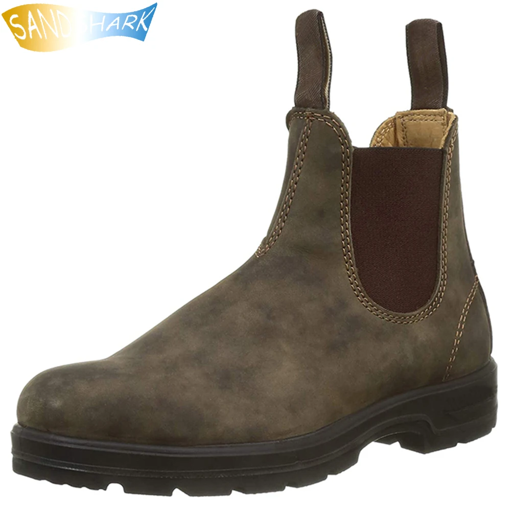 

Plus Size 35-49 Luxury Chelsea Boots Retro Couple Shoes Men Martin Boots Slip On Botas Platform Shoes Unisex Women Ankle Booties