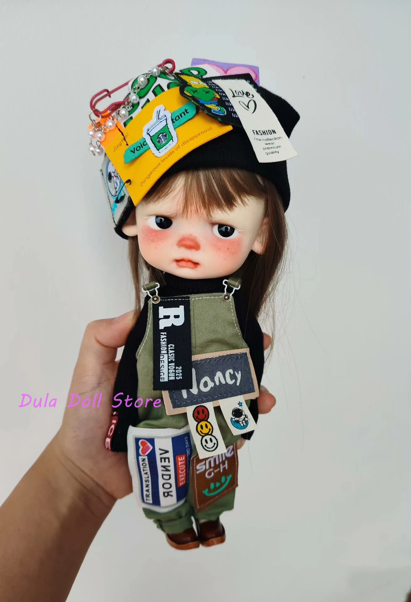 (Срок пошива 1 месяц) Dula Кукла Одежда Женская: зеленый нагрудник брюки Blythe ob24 ob22 Azone