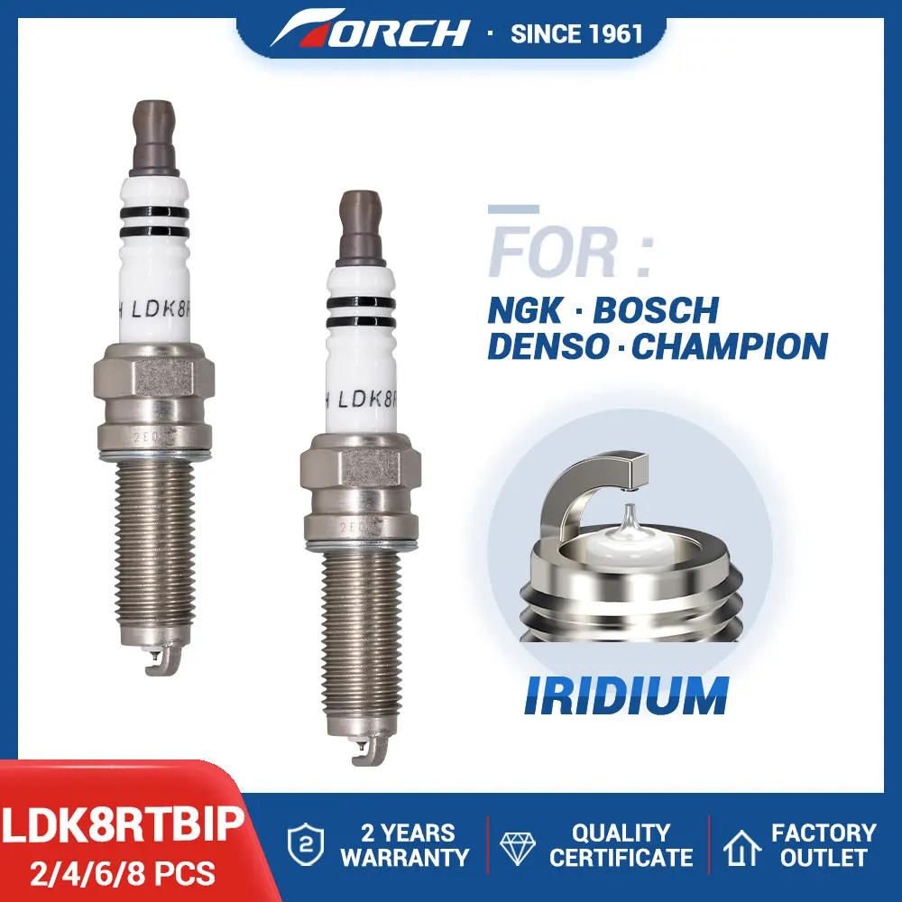 

2-8PCS Replace for CHANGAN H160010810 HU10A80P Spark Plugs Torch LDK8RTBIP China Original Iridium Platinum Car Candles Power