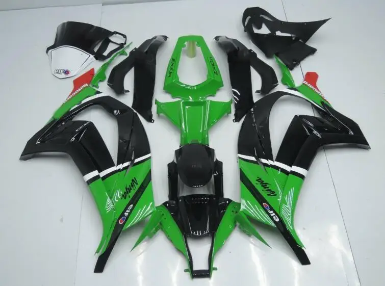

4Gifts New ABS Fairings Kit Fit For Kawasaki Ninja ZX-10R 2011 2012 2013 2014 2015 ZX10R 11 12 13 14 15 Bodywork Set Green Black