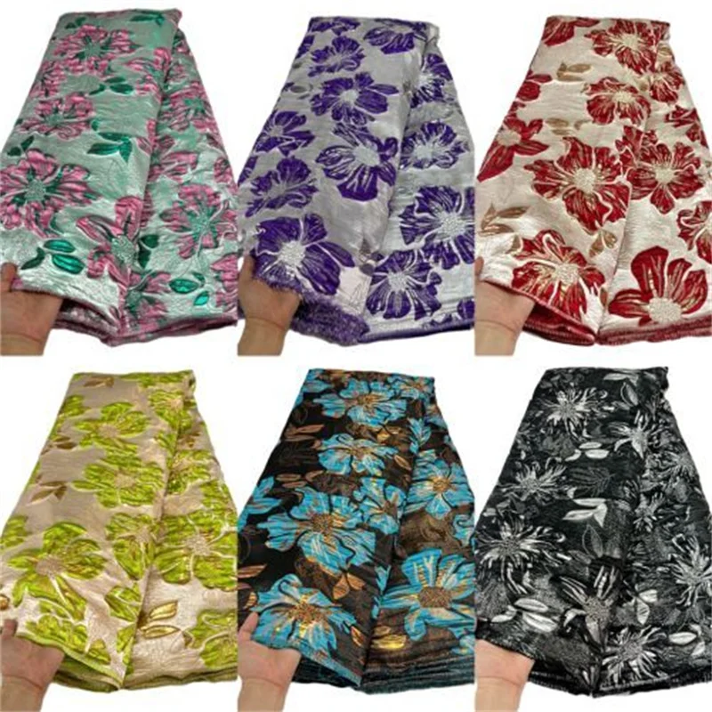 

Черная модная женская жаккардовая ткань, кружевной материал из органзы, Цветочная сетчатая ткань, нигерийский тюль, французская сетчатая ткань