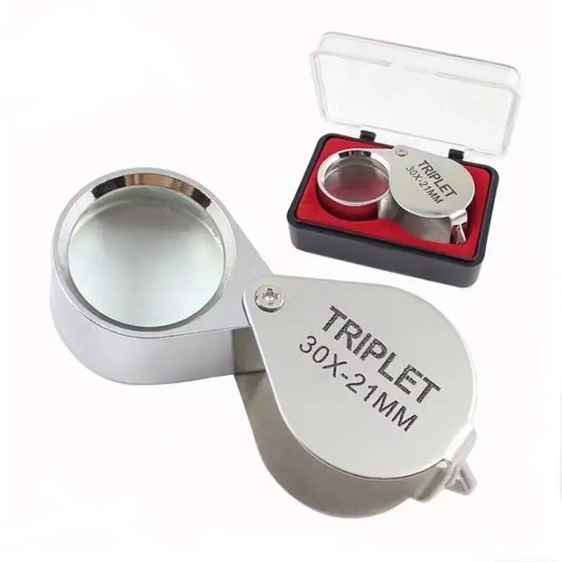 

10x-30x Jewelry Diamond Jewelry Loupe Magnifier Tool Eye Magnifier Magnifying Glass Equipments Triplet Jewelers Eye Glass