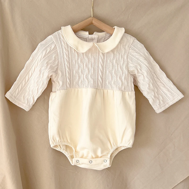 

Осенне-весенняя детская одежда в Корейском стиле комбинезоны для новорожденных девочек комбинезоны из хлопка с длинным рукавом комбинезон для маленьких девочек