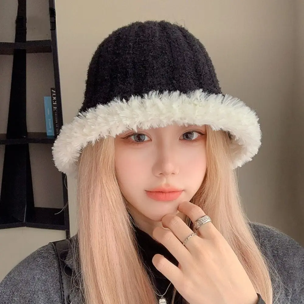 

Autumn and Winter Women Fashion Woolen Hat Solid Color Fisherman Hat Warm Basin Hat