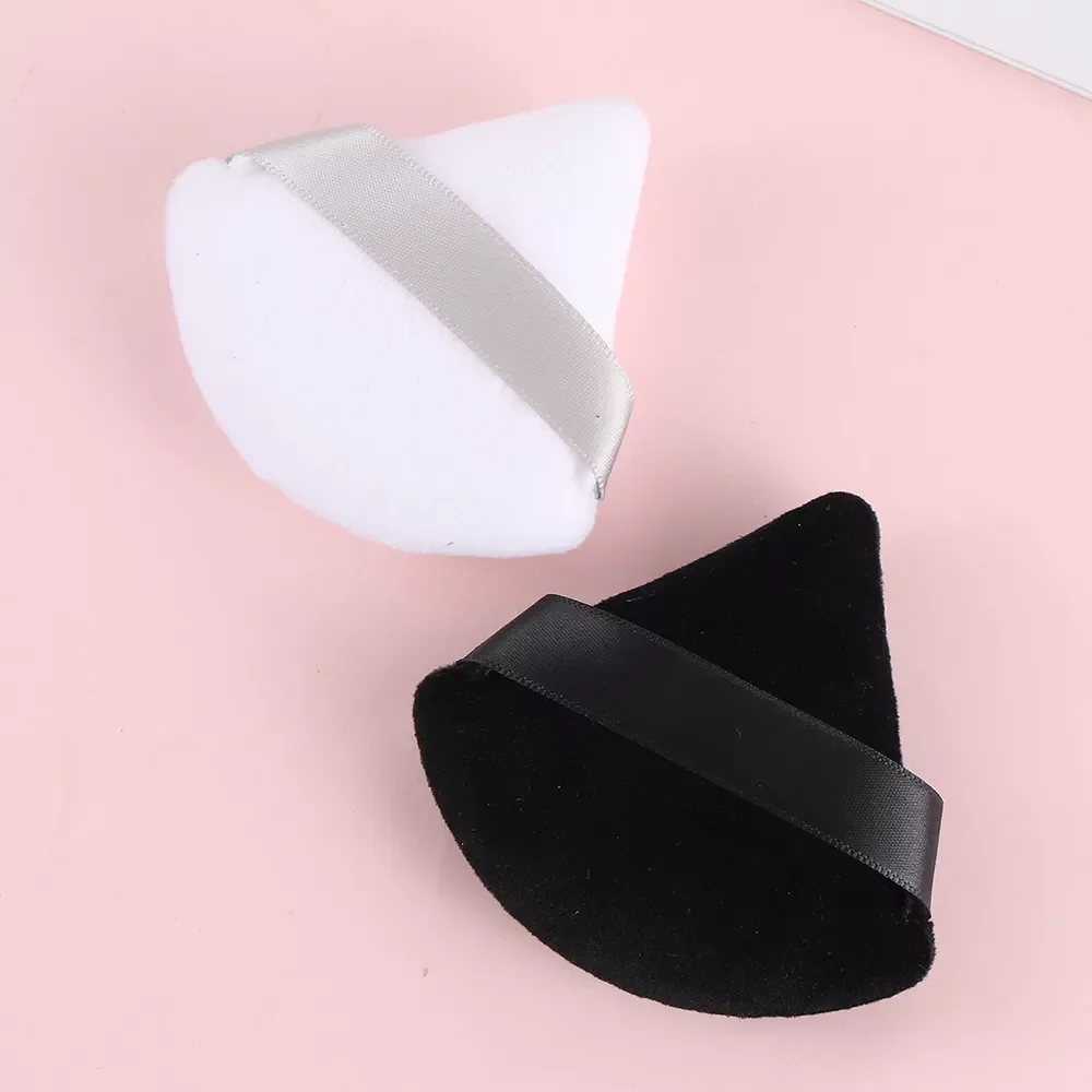 

Pcs Triangle Velvet Powder Puff Flours Mini Face Makeup Sponge Cosmetics Soft Cotton Face Powder Puff Washable Lightweight