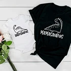 Футболка с коротким рукавом Mamasaurus, рубашка Babysaurus, семейная подходящая футболка, рубашки для матери и ребенка, подарочные футболки, топ с динозавром