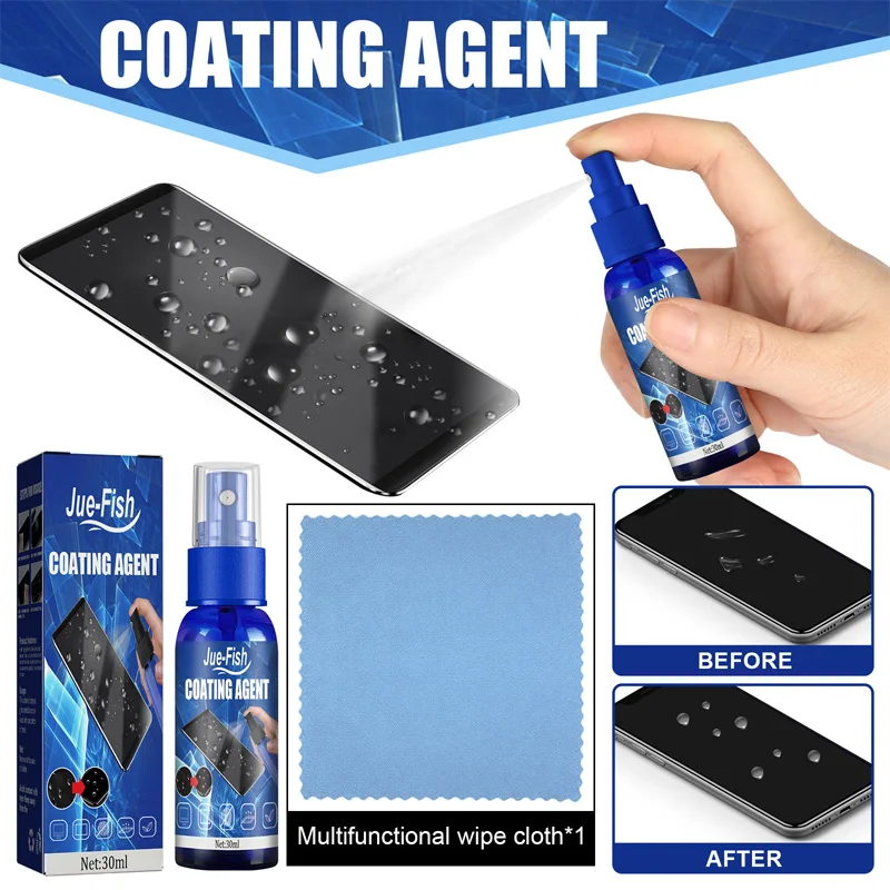 

Screen coater mobile phone screen cleaner anti-scratch anti-fingerprint glass hydrophobic oleophobic coating solution