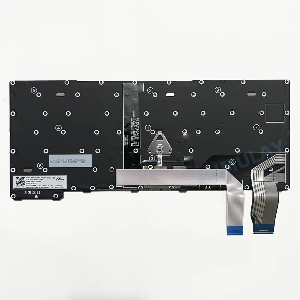 Русская клавиатура с подсветкой для Lenovo ThinkPad X13 Gen 2 20WK 20WL 20XH 20XJ Yoga 20W8 20W9 L13 3 4