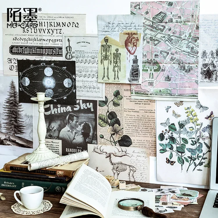 36 шт./лот серия книг с растениями и бабочками винтажные наклейки Набор