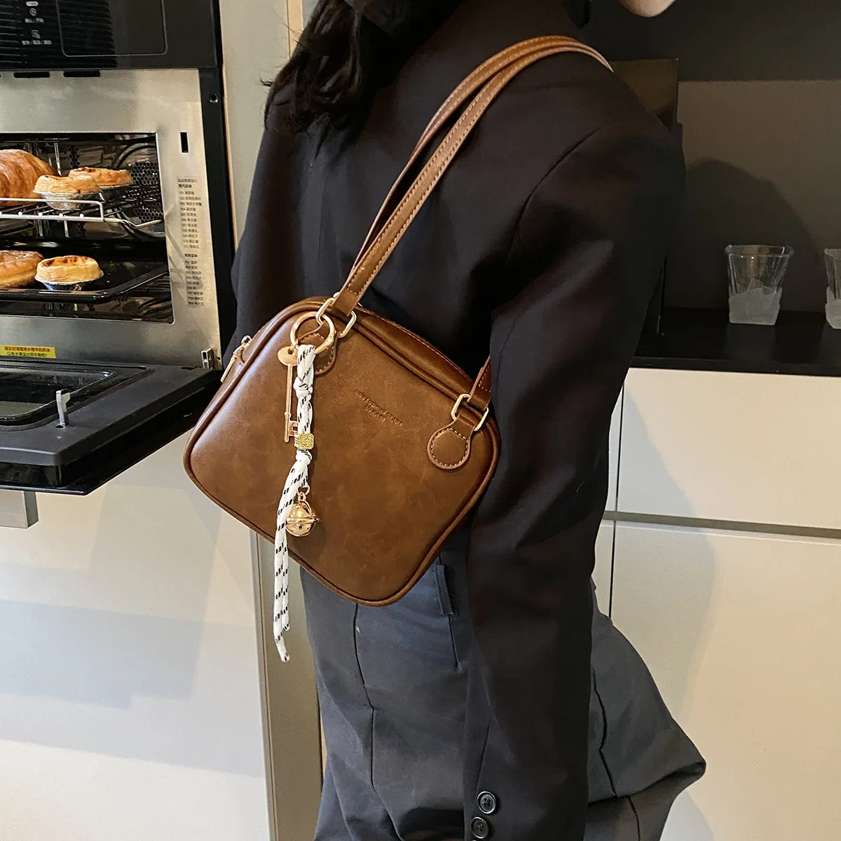 Простая повседневная универсальная женская сумка для хранения на одно плечо из