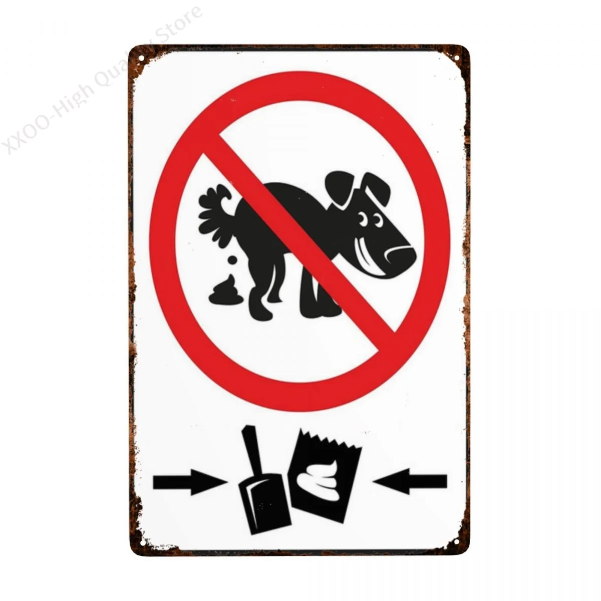 

Please pay attention to the tin plate sign, no dog poop sign, outdoor sign, please take good care of dog owners, metal sign,