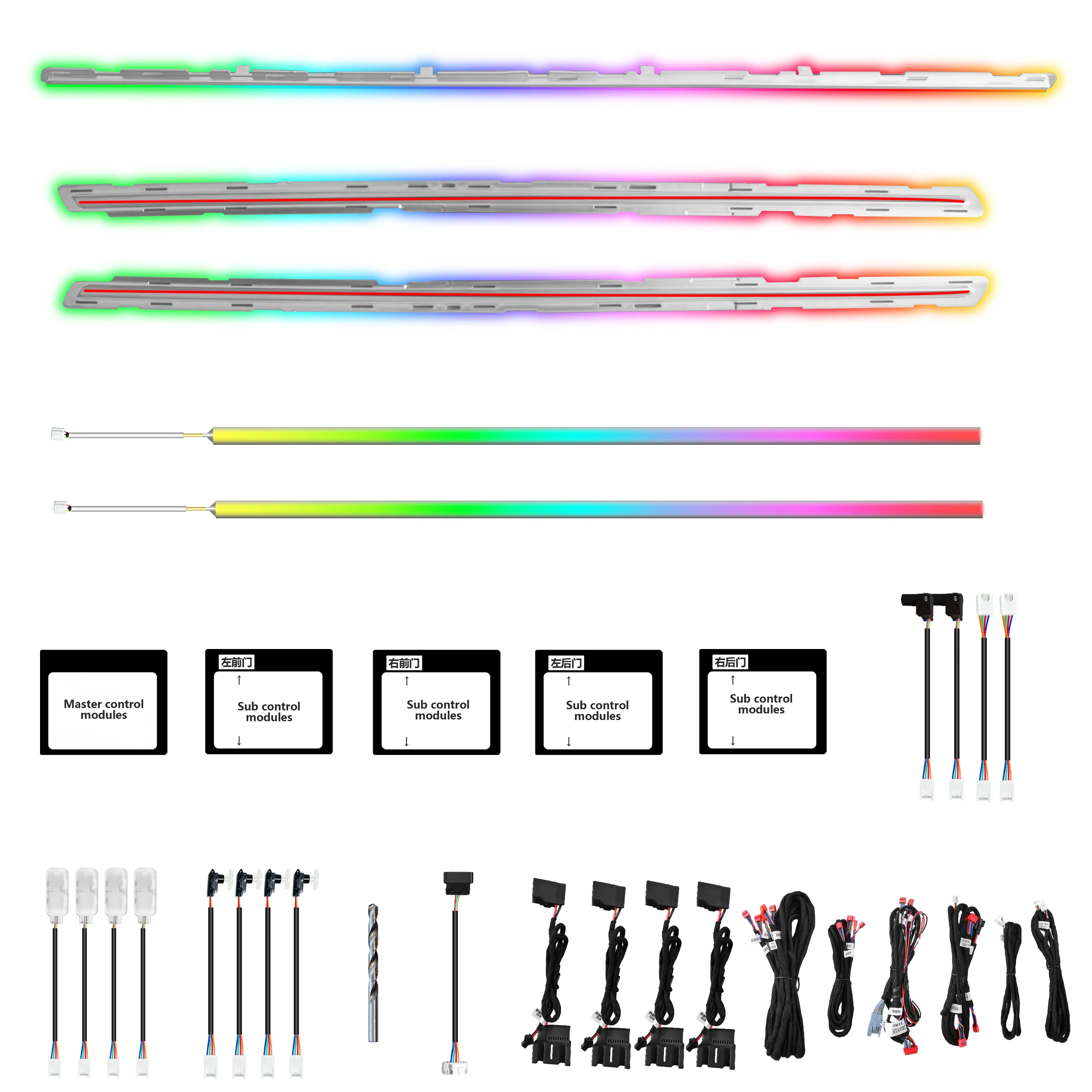 iCarsin 64 цвета Symphony Rainbow красочное окружающее освещение для VW Golf 7 5 2014-2020