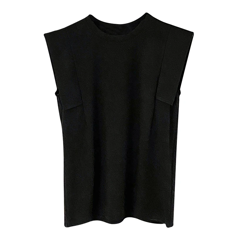 Однотонная Универсальная футболка без рукавов с узлом и круглым вырезом