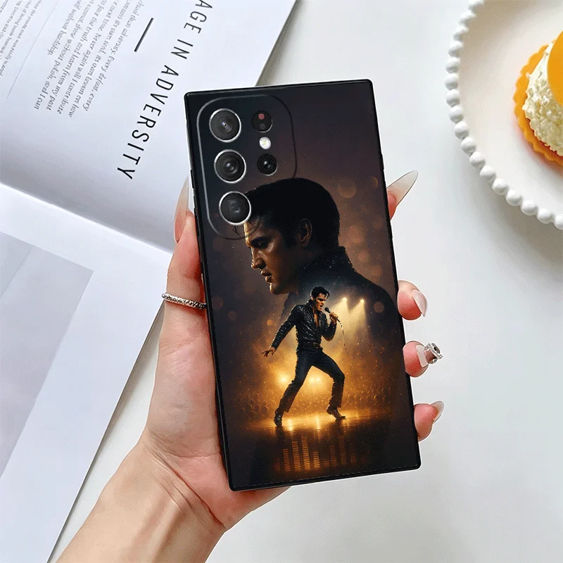 Фото Чехол для телефона Singer E-Elvis P-Presley для Samsung Galaxy S22 S23 Plus S24 FE S25 Edge S26 Ultra S20 S21 + черный мягкий чехол №3