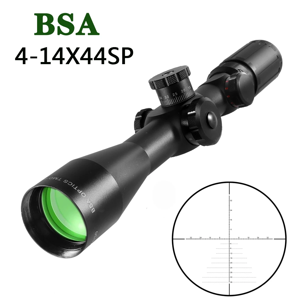 

BSA 4-14x44 FFP Scope First Focal Plane Riflescopes With R/G Illuminated Hunting Scope