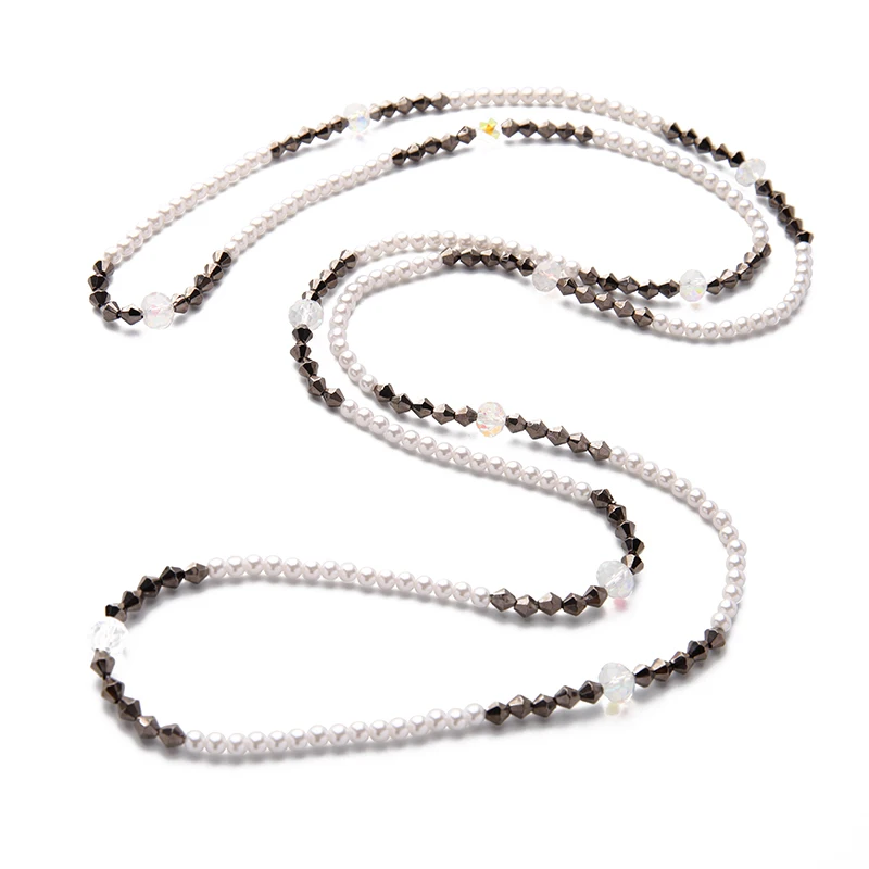 Шикарные ювелирные изделия женская мода новое ожерелье-цепочка из бисера