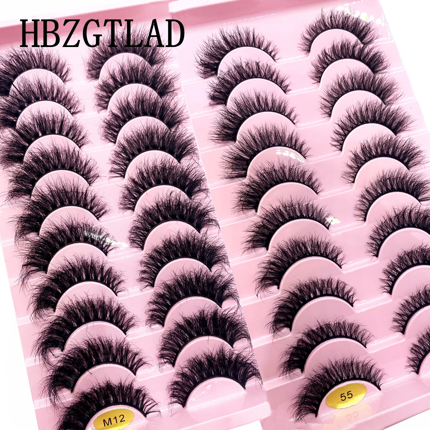 

New 10 Pairs 3D Faux Mink Hair False Eyelashes Natural Messy Eyelash Crisscross Fluffy Lashes Extension Stage Makeup Eyelashes