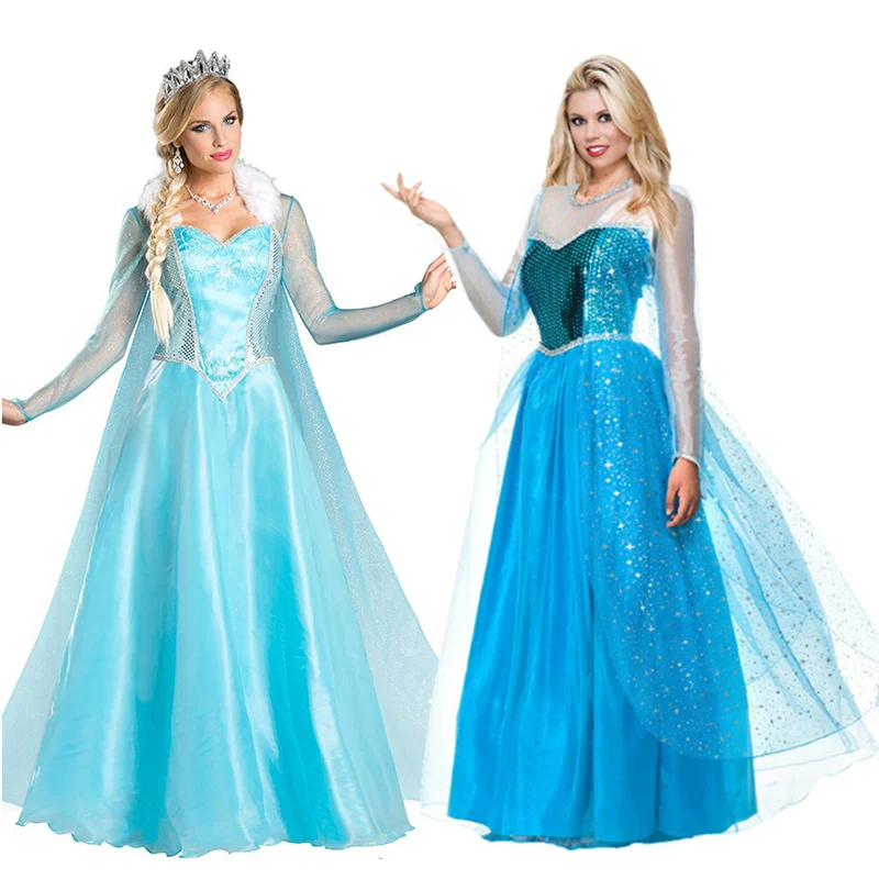 

Карнавал, Хэллоуин, день рождения, фантастический костюм принцессы Эльзы, роскошная мода, Снежная королева, кружевная накидка, косплей, фантазийное платье
