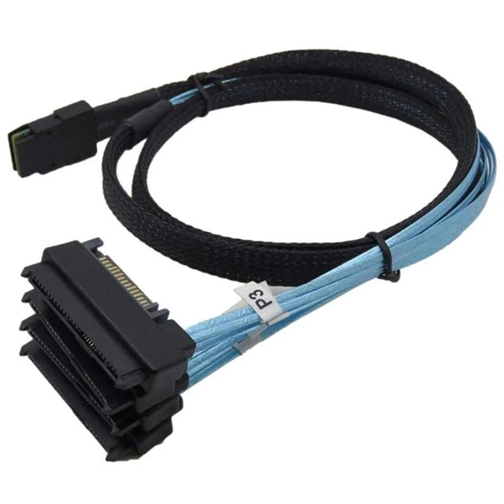 

SFF-8087 To 4 SFF-8482 Internal Mini SAS SATA Cable 36pin 8087 to 29pin 8482 connector SAS Cabl with 15pin Power Port 12GB/S