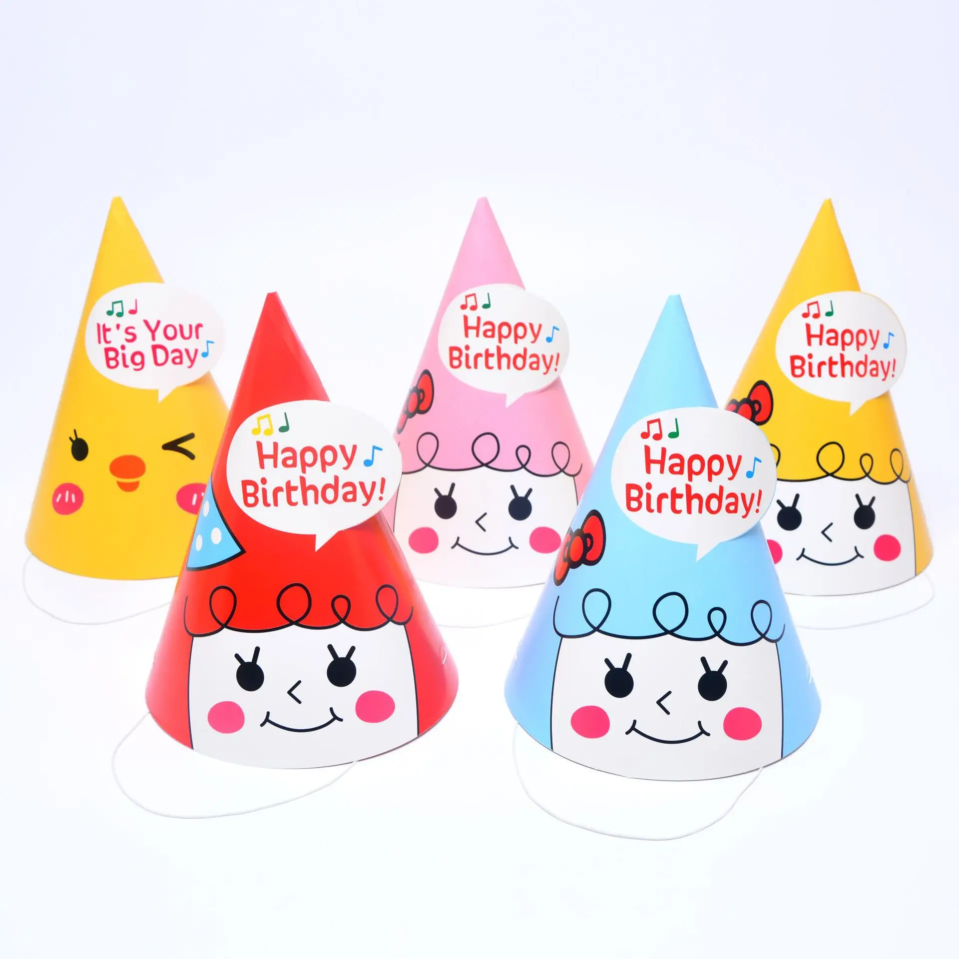 

New Children Birthday Hat Adult Children Korean Version Of The Paper Cartoon Birthday Party Birthday Cake Hat S1224