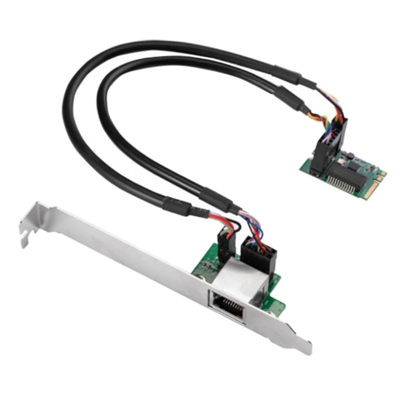 

M.2 A Key And E Key To 1 Port 10/100/1000Mbps Gigabit Ethernet NIC Network Card Adapter RJ45 LAN Controller Card