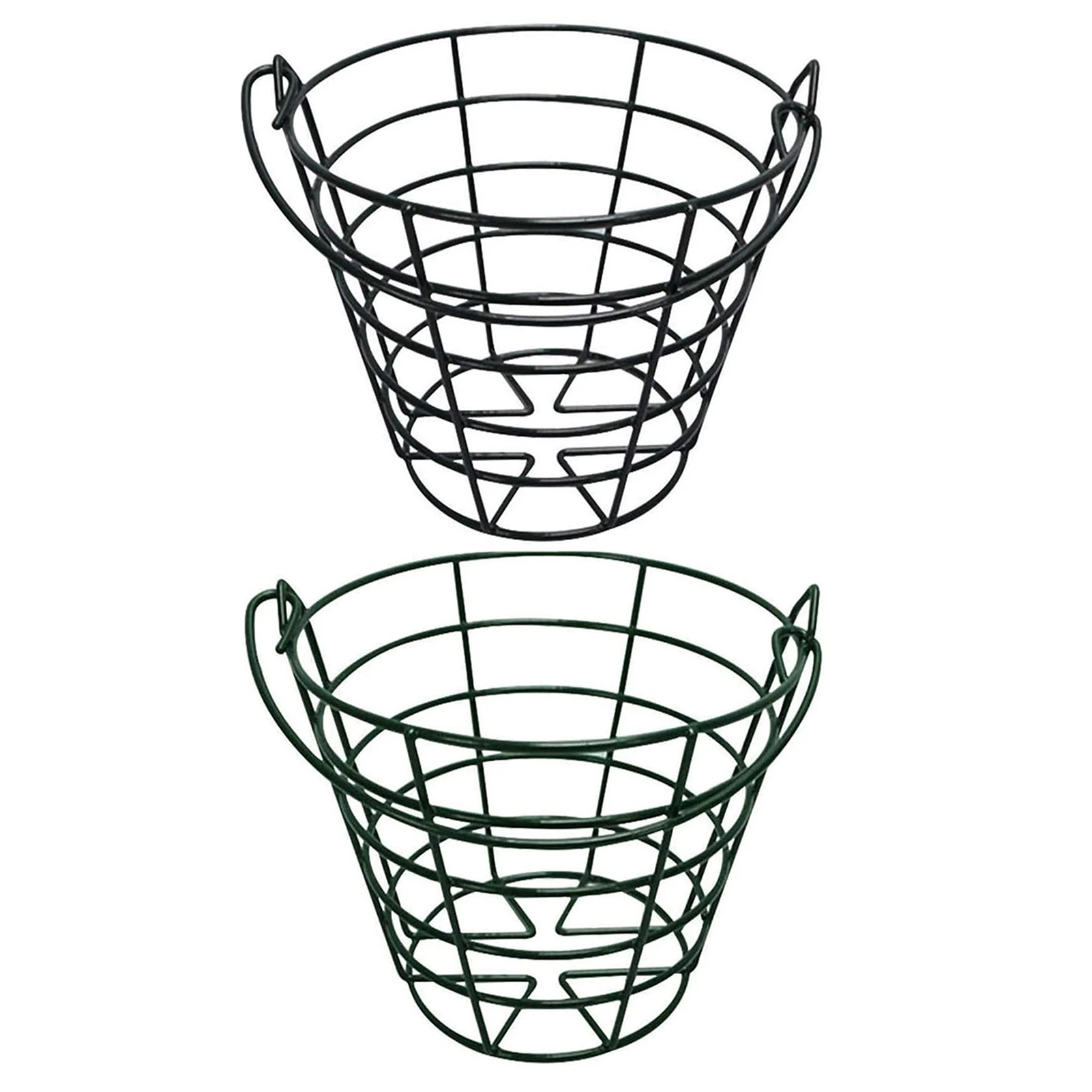 

Portable Golf Ball Basket Green Durable Iron Wire Golfball Container Handle Ball Holder Box Contain Sports Training Supplies