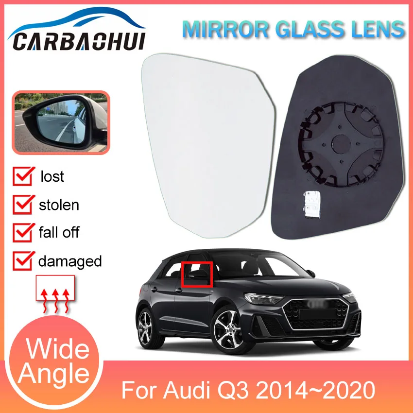 

Mirror Side Mirror Reflective Lens Rearview Mirror Lenses Glass with Heating 1PCS For Audi Q3 2014 2015 2016 2017 2018 2019 2020