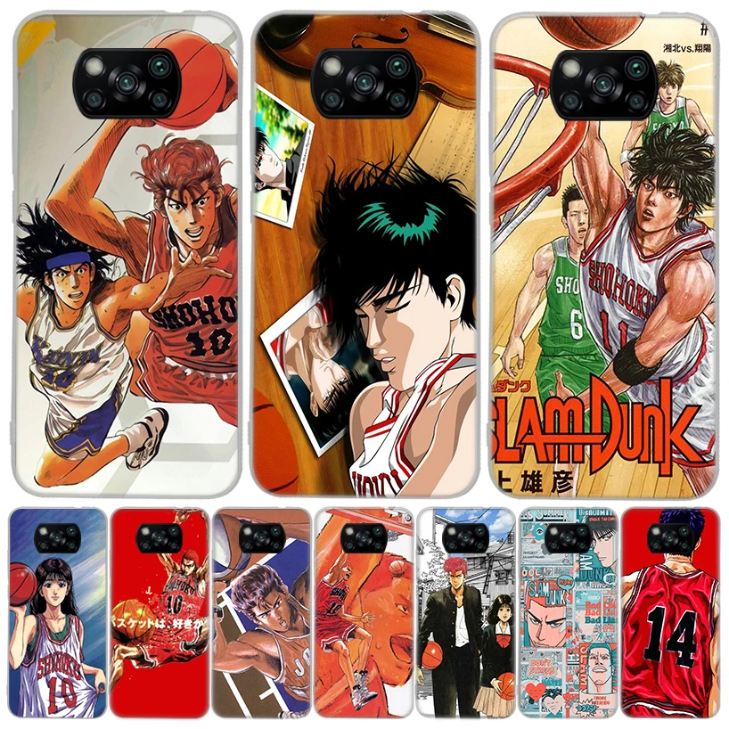 Чехол для телефона с аниме Slam Dunk Xiaomi Poco X3 Nfc M3 F3 F1 Mi Note 10 Pro 11 Lite 9 8 CC9 9T 10T A3 A2 A1 11T 11i |