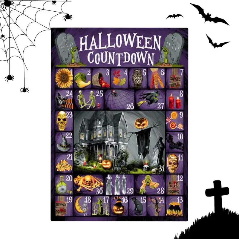 

Halloween Advent Calendar With Horrible Illustrated Halloween Home Décor 30 Days DIY Countdown To Halloween Decor