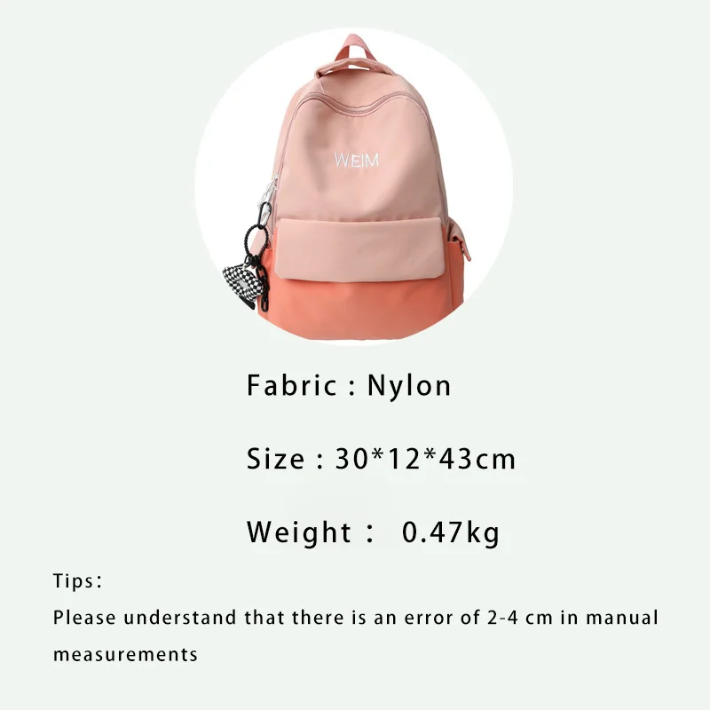 TRAVEASY Nylon Women Casual Schoolbags College Students Teenage Girls Unisex Backpack Female Large Capacity Ladies Shoulder Bag