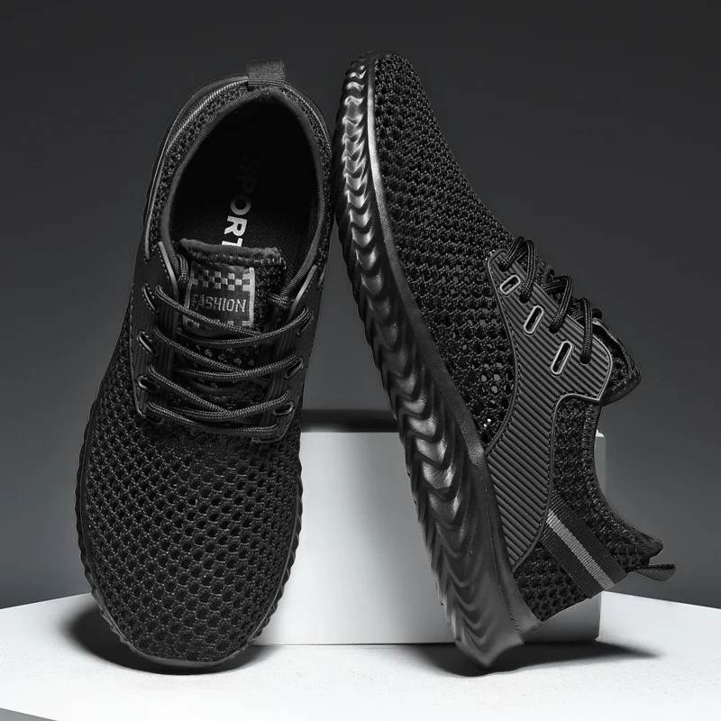 Plus Size White Men's Sneakers High Quality Running Shoes Mesh Breathable Summer Casual Walking Footwear Tenis Zapatillas Hombre