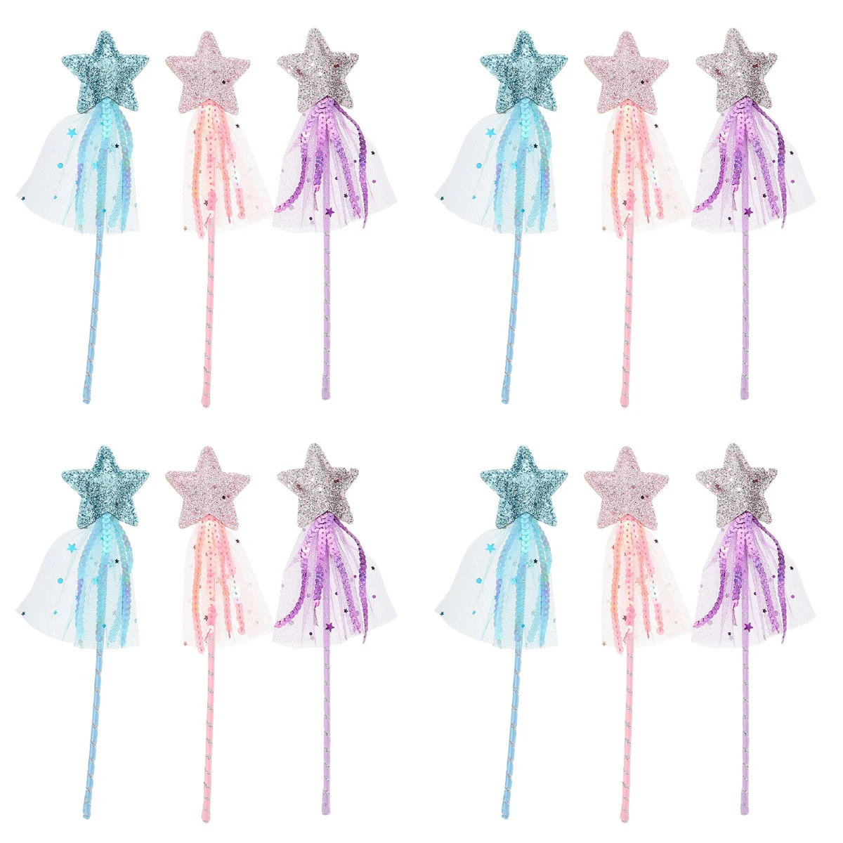 

Сказочные палочки для вечеринки, палочки для вечеринки, палочки со звездами и лентами для девочек, блестящие детские палочки, палочки для иг...