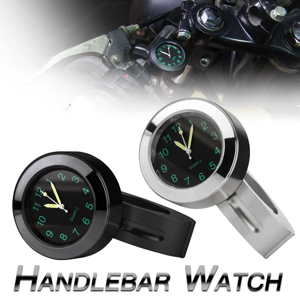 

Universal Stainless Steel Motorcycle Handlebar Watch Refit Waterproof Shockproof Buckle Mount for Scooter Motorcycles Bike ATV