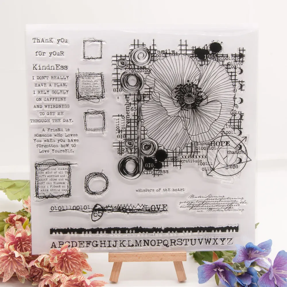 

Thank you Kindess Stamp Rubber Clear Stamp Seal Scrapbooking Photo Album Decorative Card Making New Arrival 2022