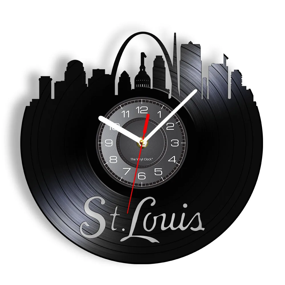 Настенные часы с виниловой пластиной в стиле Сент-Луис | Дом и сад