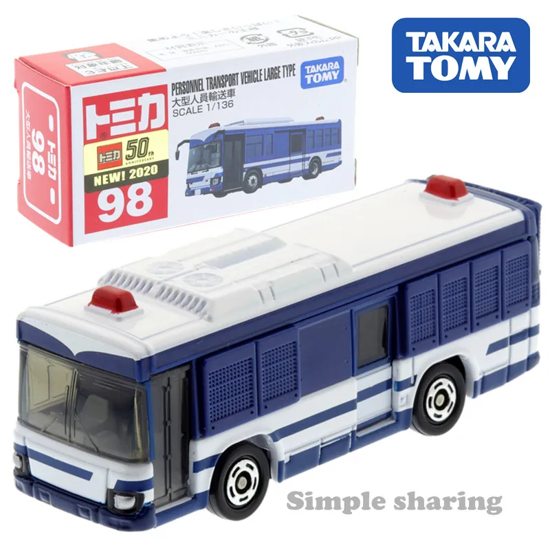 

Takara Tomy Tomica No.98 Personnel Transport Large Bus 1/136 Car Hot Pop Kids Toys Motor Vehicle Diecast Metal Model