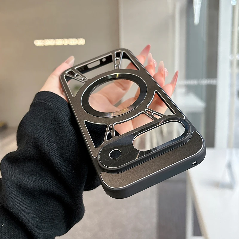 Фото Металлический магнитный чехол для Google Pixel 9 Pro XL, 9 Pro, 9A, 9 с вырезами для отвода тепла, MagSafe, полная защита камеры, Fundas №2