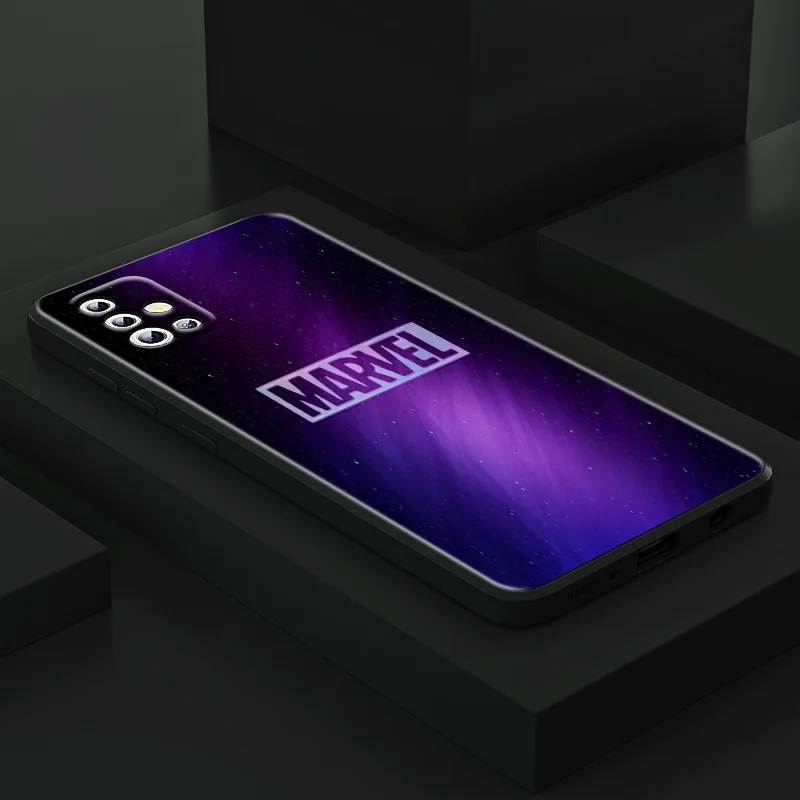 Черный чехол для телефона с логотипом Marvel мстители Samsung Galaxy A91 A73 A72 A71 A53 A52 A51 A42 A33 A32