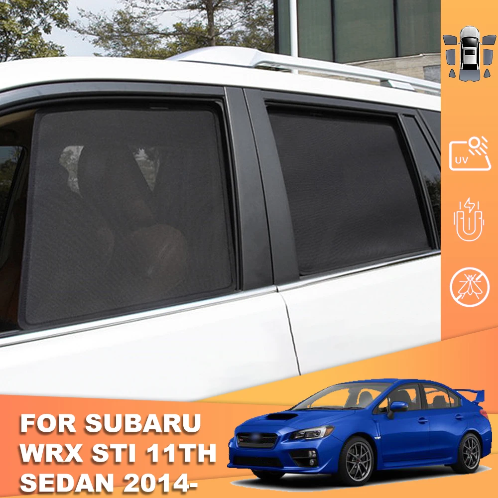 

For Subaru WRX STI Sedan 2015-2020 Magnetic Car Sunshade Front Windshield Mesh Frame Curtain Rear Side Window Sun Shade Visor