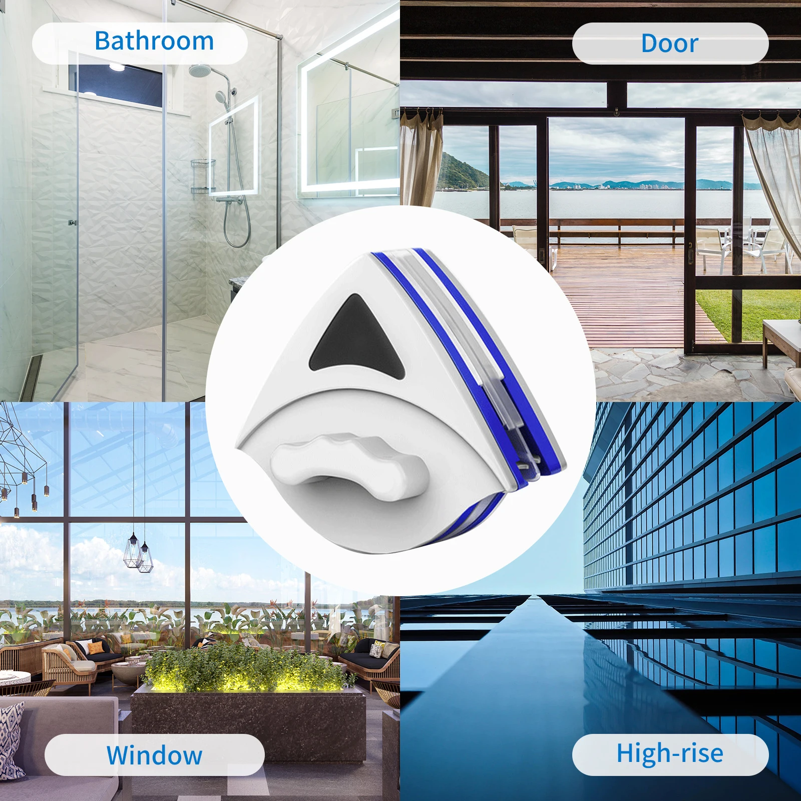 

2023 Discharge Glass Tool Cleaning Household New Window Automatic Magnetic Double-layer Water Wiper Window 3-8mm Cleaner Special